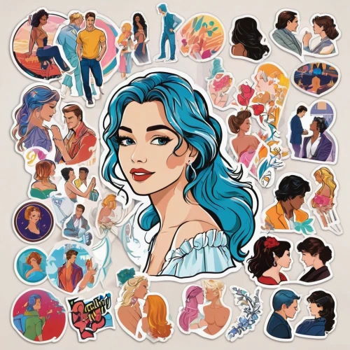 fairy tale icons,icon set,clipart sticker,retro 1950's clip art,retro cartoon people,girl with speech bubble,stickers,social icons,scrapbook clip art,heart clipart,retro paper doll,mermaid vectors,vector people,crown icons,cartoon people,horoscope libra,baby icons,shipping icons,illustrations,set of icons,Unique,Design,Sticker