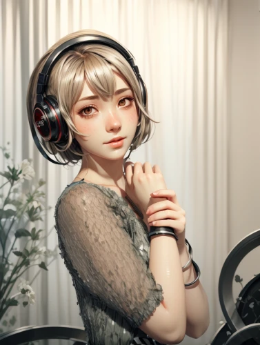 headphone,listening to music,headset,wireless headset,bluetooth headset,headphones,headsets,realdoll,music player,retro girl,hi-fi,audiophile,audio accessory,dj party,earphone,music service,disc jockey,girl with speech bubble,wireless headphones,music