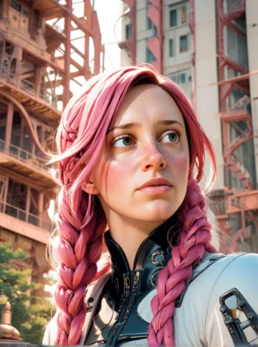 pink hair,rapunzel,katniss,pink dawn,cg artwork,scifi,luka,cyberpunk,color is changable in ps,valerian,digital compositing,sky rose,pink vector,fallout4,sci fi,full hd wallpaper,cable,district 9,cosplay image,pink-purple