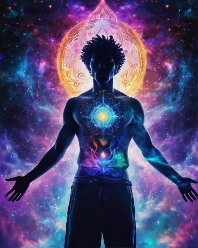 dr. manhattan,chakra,chakra square,earth chakra,solar plexus chakra,astral traveler,surya namaste,chakras,aura,crown chakra,mind-body,heart chakra,heart energy,ascension,supernova,transcendence,root chakra,aquarius,dimensional,om,Illustration,Realistic Fantasy,Realistic Fantasy 20