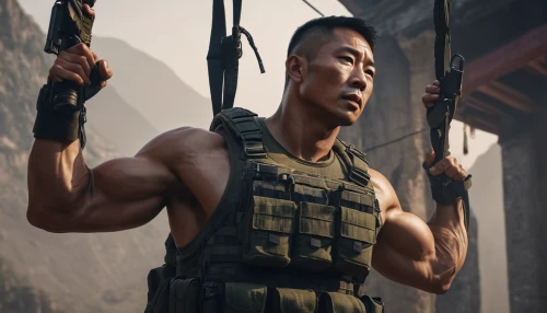 mercenary,gi,kai yang,vietnam,korean,guk,arms,su yan,soldier,cargo,sniper,xiangwei,dai pai dong,khoa,chinese background,hong,gungdo,submachine gun,rifleman,biceps,Photography,General,Natural