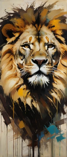 panthera leo,lion,graffiti art,lion head,gold paint stroke,tiger head,roar,lion white,lions,skeezy lion,lion number,african lion,big cats,two lion,lion - feline,king of the jungle,to roar,roaring,a tiger,gold paint strokes,Conceptual Art,Oil color,Oil Color 11