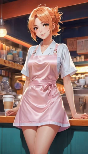 barista,waitress,coffee background,chef's uniform,darjeeling,apron,honmei choco,烧乳鸽,nurse uniform,darjeeling tea,chef,espresso,espressino,macchiato,bakery,girl in the kitchen,cappuccino,honoka,katsudon,cinnamon girl,Illustration,Japanese style,Japanese Style 06