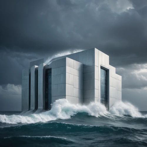 cube sea,cube stilt houses,sea storm,storm surge,tsunami,costa concordia,sewol ferry disaster,the storm of the invasion,elbphilharmonie,cube surface,monolith,cube background,poseidon,concrete ship,sewol ferry,nature's wrath,monolithic part of the waters,offshore wind park,water cube,noah's ark,Photography,General,Cinematic