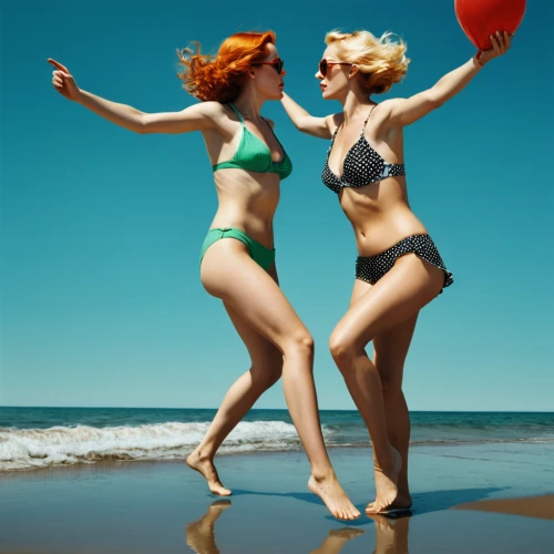 two piece swimwear,retro pin up girls,pin-up girls,pin up girls,beach sports,summer feeling,beach ball,two girls,summer icons,redheads,beach goers,aerobic exercise,beach basketball,pin ups,beach defence,beach volleyball,vintage girls,retro women,summer items,summer floatation,Photography,Documentary Photography,Documentary Photography 06