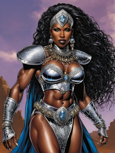 warrior woman,female warrior,african american woman,fantasy woman,black woman,goddess of justice,hard woman,black women,woman strong,beautiful african american women,breastplate,wonderwoman,strong woman,african woman,lady honor,super heroine,heroic fantasy,sorceress,woman power,head woman,Illustration,American Style,American Style 02