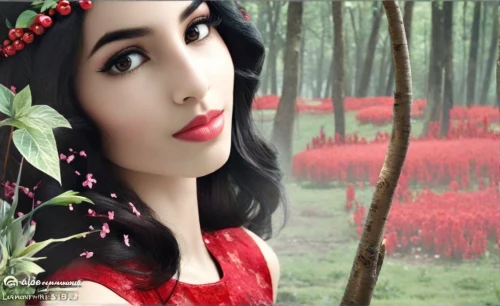 girl in flowers,beautiful girl with flowers,flower background,jasmine blossom,red flowers,forest flower,japanese floral background,red petals,spring background,red flower,springtime background,mulan,photomanipulation,fantasy picture,red dahlia,floral background,oriental princess,jasmine flower,flower fairy,tiger lily