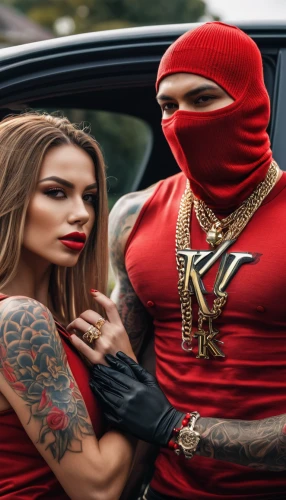 money heist,balaclava,ski mask,red riding hood,man in red dress,auto show zagreb 2018,red super hero,mobster couple,gangstar,couple goal,red russian,dodge la femme,hood,red hood,little red riding hood,assassin,latex clothing,photoshop manipulation,bandana background,male mask killer,Photography,General,Natural