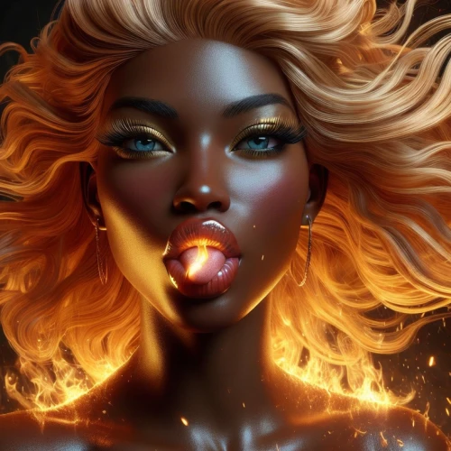 fire eater,fiery,fire-eater,human torch,fire pearl,fire siren,flame spirit,fantasy portrait,digital painting,fire artist,afire,world digital painting,flaming,golden apple,paprika,fire angel,fire heart,flame of fire,sculpt,fantasy art