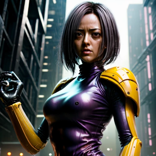 x men,x-men,sprint woman,kryptarum-the bumble bee,bumblebee,vesper,xmen,cybernetics,action-adventure game,cosplay image,wasp,purple,digital compositing,grey fox,anime 3d,purple and gold,cosplayer,monarch online london,head woman,sci fi