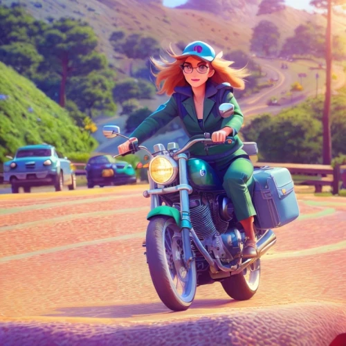 motorbike,motorcycle,scooter riding,merida,travel woman,motorcycles,cg artwork,woman bicycle,detour,motorcycle tour,motor scooter,digital compositing,ride,witch driving a car,background images,cinema 4d,toy's story,honeymoon,electric scooter,background image,Common,Common,Cartoon