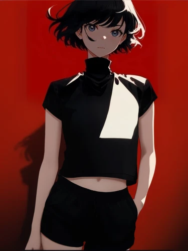 persona,noodle image,noodle,ren,2d,spy,red background,vector girl,tumblr icon,in a shadow,on a red background,two-point-ladybug,nico,ganai,3d crow,black beetle,spy visual,black sheep,portrait background,mako
