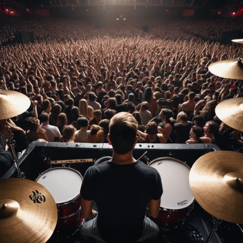 concert crowd,drumming,ride cymbal,cymbals,zurich shredded,cymbal,drumhead,paiste,hi-hat,brisbane,remo ux drum head,drum kit,hand drums,kettledrum,kettledrums,drum set,drummer,drums,music venue,musikmesse,Photography,General,Natural
