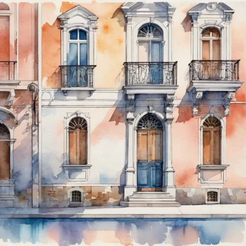 watercolor paris balcony,watercolor paris,facade painting,watercolor paris shops,watercolor shops,watercolor,watercolors,sicily window,watercolor background,townhouses,french windows,venetian,venice,watercolor painting,watercolor cafe,facades,watercolour frame,water colors,apartment house,watercolor paint,Illustration,Paper based,Paper Based 25