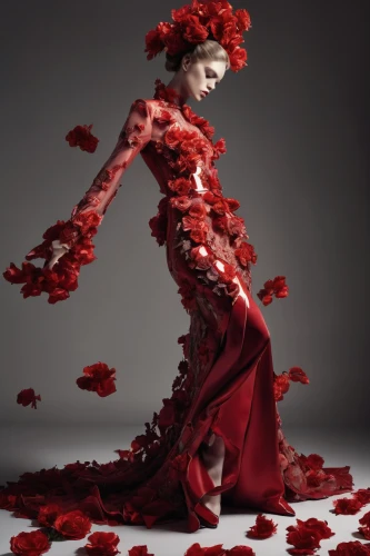 flamenco,flower of passion,red carnation,red petals,dried rose,red rose,rose petals,with roses,red carnations,red ranunculus,ranunculus red,red roses,bodypainting,fallen petals,red poppy,body painting,porcelain rose,passion bloom,showpiece,coquelicot,Photography,Fashion Photography,Fashion Photography 01