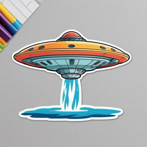ufo,saucer,ufos,clipart sticker,flying saucer,drawing-pin,drawing pin,mexican hat,dribbble icon,alien ship,pixel art,paper clip art,ufo intercept,coloring outline,vector design,space ship,pencil icon,brauseufo,unidentified flying object,extraterrestrial,Unique,Design,Sticker
