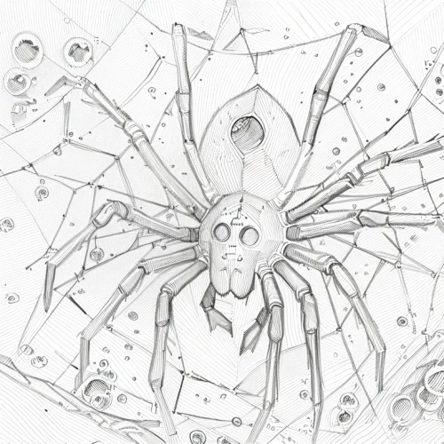 arachnid,spider,tangle-web spider,araneus,spider network,walking spider,tarantula,orb-weaver spider,spider the golden silk,arachnophobia,araneus diadematus,harvestman,araneus cavaticus,insect ball,widow spider,star drawing,spiders,laundry spider,baboon spider,cnidarian,Design Sketch,Design Sketch,Hand-drawn Line Art