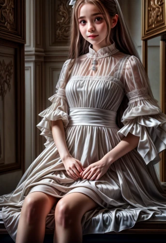 female doll,dress doll,victorian lady,cinderella,fantasy portrait,gothic portrait,a girl in a dress,doll dress,rapunzel,romantic portrait,girl in a long dress,jessamine,girl in a historic way,fairy tale character,jane austen,doll's house,girl sitting,portrait of a girl,painter doll,cloth doll