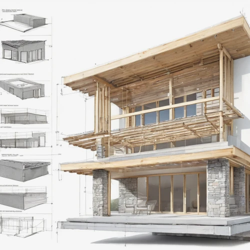 house drawing,timber house,wooden facade,cubic house,wooden house,3d rendering,japanese architecture,frame house,core renovation,archidaily,wooden construction,architect plan,kirrarchitecture,eco-construction,two story house,stilt house,multi-story structure,modern architecture,wood structure,house shape,Photography,General,Natural