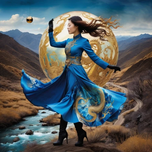 blue enchantress,fantasy picture,fantasy art,fantasy portrait,celtic woman,horoscope libra,zodiac sign libra,world digital painting,fantasy woman,celtic harp,heroic fantasy,the zodiac sign pisces,sorceress,mystical portrait of a girl,blue rose,blue moon rose,celtic queen,inner mongolian beauty,mountain spirit,yellow and blue,Photography,Artistic Photography,Artistic Photography 14