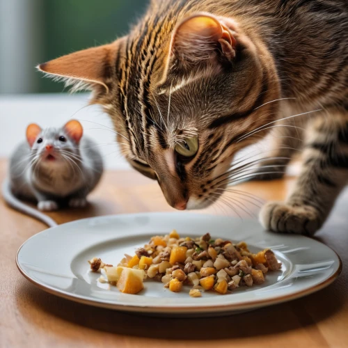 small animal food,cat food,cat and mouse,ratatouille,succotash,delicious meal,étouffée,dinner for two,pet food,tom and jerry,pet vitamins & supplements,rodents,appetite,caponata,cholent,hungry chipmunk,meal  ready-to-eat,lentil soup,food presentation,mice