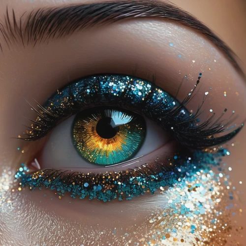 glitter eyes,peacock eye,eyes makeup,cosmic eye,eye shadow,women's eyes,golden eyes,glitter powder,glitter trail,eyeshadow,gold eyes,glittering,the blue eye,glitter,gold glitter,cat eye,sparkle,ojos azules,glitters,drusy,Conceptual Art,Sci-Fi,Sci-Fi 07