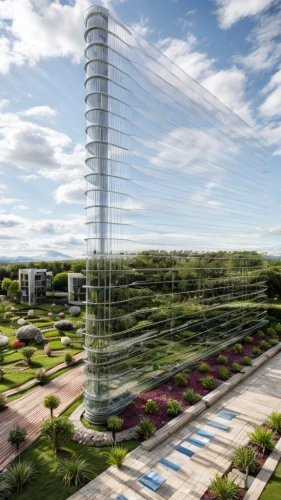 glass facade,electric tower,residential tower,cellular tower,solar cell base,costanera center,steel tower,impact tower,observation tower,sky ladder plant,futuristic architecture,glass building,glass facades,international towers,skyscapers,skyway,3d rendering,urban towers,structural glass,pc tower,Landscape,Landscape design,Landscape space types,Hospital Healing Garden