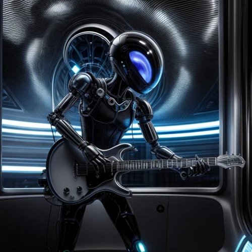 random access memory,electric guitar,robot in space,cybernetics,guitar player,smart album machine,robotic,electronic music,humanoid,acoustic-electric guitar,concert guitar,electro,music player,guitar head,metal toys,bass speaker,droid,industrial robot,robot,guitarist,Common,Common,Photography