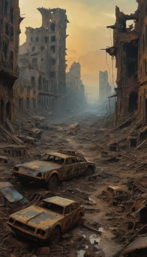 post-apocalyptic landscape,destroyed city,post apocalyptic,post-apocalypse,wasteland,apocalyptic,dystopian,desolation,stalingrad,dystopia,scorched earth,lost in war,apocalypse,the end of the world,desolate,war zone,environmental destruction,valley of death,end of the world,sandstorm,Photography,General,Natural