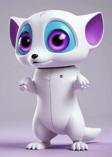 cute cartoon character,3d model,knuffig,3d figure,ori-pei,kyi-leo,anthropomorphized animals,the purple-and-white,cinema 4d,3d rendered,mascot,3d render,ovoo,chat bot,purple,purple background,white purple,po,the mascot,white with purple,Unique,3D,3D Character