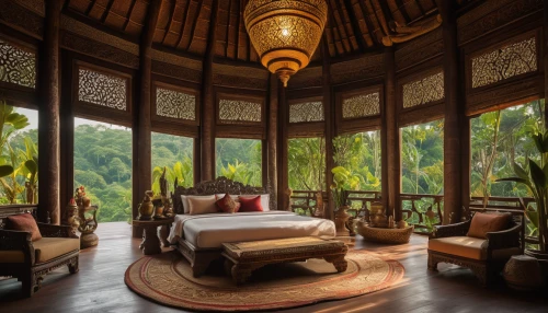 canopy bed,ubud,sleeping room,bamboo curtain,cabana,ornate room,tree house hotel,bali,southeast asia,indonesia,great room,thai massage,luxury hotel,thai,asian architecture,rattan,boutique hotel,borneo,eco hotel,beautiful home,Photography,General,Natural