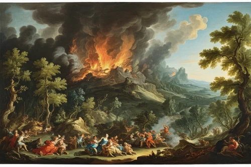 the conflagration,fire in the mountains,forest fire,dante's inferno,pentecost,burning of waste,burned mount,nature conservation burning,sweden fire,the eruption,fire mountain,burned land,vesuvius,forest fires,volcanic landscape,fire disaster,wildfires,volcanic activity,mount vesuvius,bushfire,Art,Classical Oil Painting,Classical Oil Painting 36