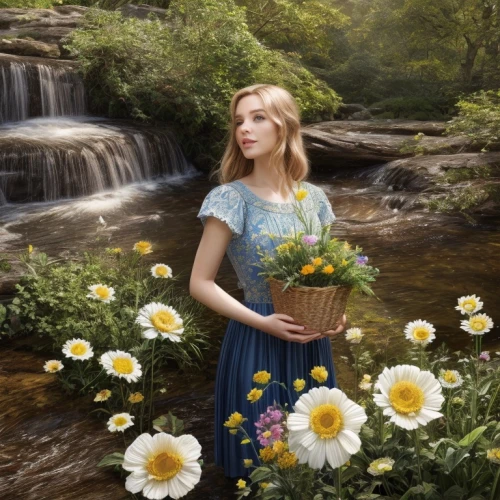 girl in flowers,beautiful girl with flowers,holding flowers,daisies,spring background,yellow daisies,daffodils,girl picking flowers,sun flowers,springtime background,flower girl,flowers fall,the blonde in the river,flower fairy,dahlia,falling flowers,mother nature,dahlia dahlia,flower background,mountain spring,Common,Common,Natural