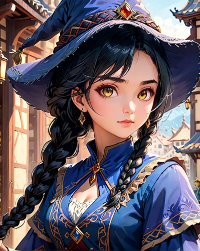 game illustration,fantasy portrait,sultana,portrait background,cg artwork,venetia,fairy tale character,witch's hat icon,elza,yuanyang,xizhi,merchant,wuchang,vanessa (butterfly),musketeer,xiaochi,hanbok,fantasia,ferry,arang,Anime,Anime,General