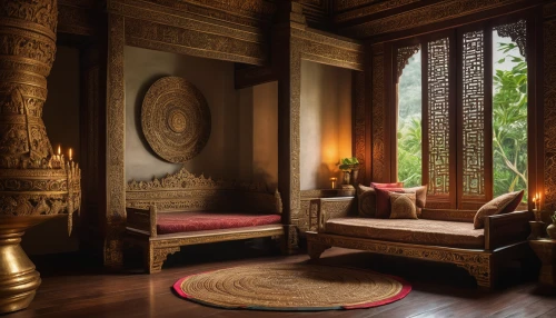 interior decor,siem reap,riad,thai massage,ubud,ornate room,interior decoration,sitting room,chaise lounge,boutique hotel,angkor wat temples,cambodia,interiors,patterned wood decoration,ayurveda,angkor,royal interior,bamboo curtain,the cairo,marrakesh,Photography,General,Natural