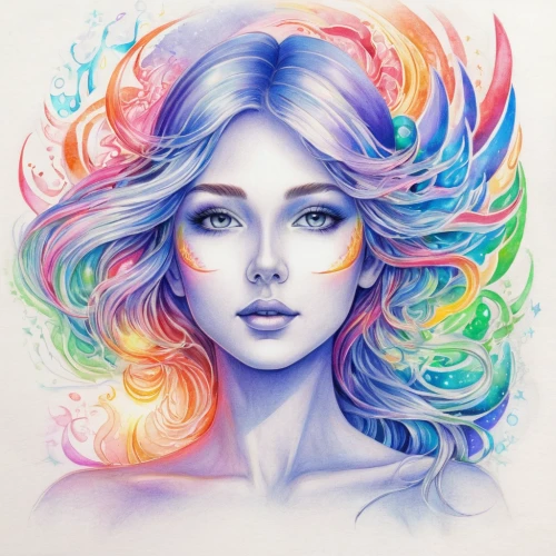 watercolor pencils,color pencils,psychedelic art,color pencil,colour pencils,colored pencils,rainbow waves,watercolor women accessory,watercolor wreath,coloured pencils,colorful spiral,mermaid vectors,colored pencil background,boho art,colourful pencils,aquarius,virgo,watercolor paint,watercolor paint strokes,zodiac sign libra,Illustration,Realistic Fantasy,Realistic Fantasy 20