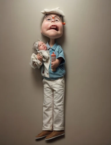 ron mueck,anthropomorphic,clay animation,gnome,puppet,string puppet,ventriloquist,carton man,a wax dummy,pubg mascot,geppetto,anthropomorphized,pinocchio,puppets,up,collectible doll,cgi,johnny jump up,it,advertising figure,Common,Common,Film