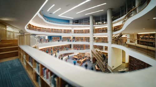 university library,library,digitization of library,reading room,library book,oval forum,bookshelves,circular staircase,book wall,lecture hall,shelving,public library,spiral book,celsus library,school design,spiral staircase,daylighting,athenaeum,galaxy soho,bookshelf