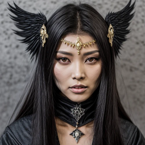 asian costume,inner mongolian beauty,headdress,headpiece,asian woman,warrior woman,mulan,oriental princess,feather headdress,priestess,asian vision,oriental girl,the enchantress,asian semi-longhair,asian culture,sorceress,shaman,eurasian,vintage asian,indian headdress