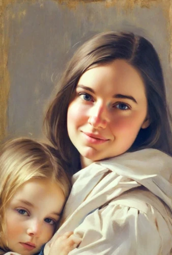 little girl and mother,saint therese of lisieux,child portrait,mother with child,oil painting,mary 1,photo painting,church painting,holy family,portrait background,jesus in the arms of mary,young girl,stepmother,oil painting on canvas,mother and child,mother with children,capricorn mother and child,portrait of christi,custom portrait,jesus child