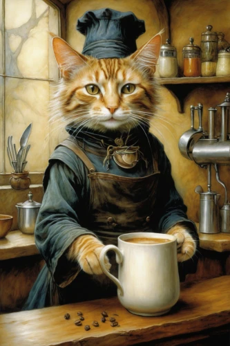 tea party cat,cat coffee,cat drinking tea,cat's cafe,teatime,french coffee,espresso,caterer,cat sparrow,coffee break,coffee time,coffee maker,kopi luwak,tea time,coffee pot,cup of coffee,a cup of coffee,coffeemaker,café au lait,vintage cat,Illustration,Realistic Fantasy,Realistic Fantasy 14