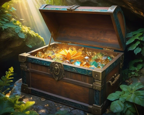 treasure chest,music chest,attache case,pirate treasure,crate of fruit,gnome and roulette table,card box,treasure,trinkets,flower box,a drawer,wishing well,treasures,collected game assets,treasure hunt,drawer,savings box,toolbox,gift box,giftbox,Conceptual Art,Fantasy,Fantasy 05