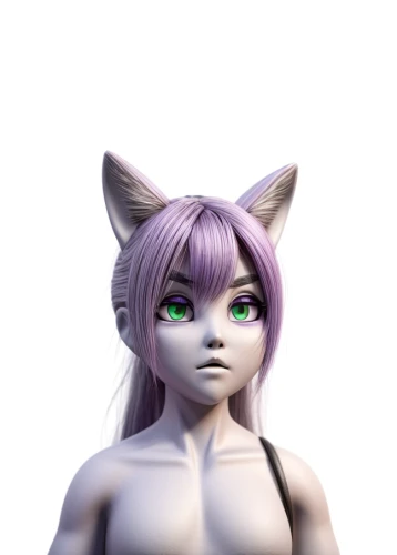 fennec,3d model,3d rendered,child fox,gradient mesh,domestic short-haired cat,3d render,sand fox,3d figure,material test,anime 3d,violet head elf,piko,furta,fuki,cub,png transparent,character animation,sphynx,fae