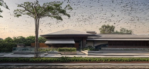 3d rendering,render,mid century house,bee colony,asian architecture,bee farm,bird kingdom,mumuration,residential house,modern house,large home,bungalow,eco-construction,bee house,swarm of bees,bird bird kingdom,house fly,insect house,bird migration,home landscape,Architecture,Commercial Building,Transitional,Mediterranean Organic