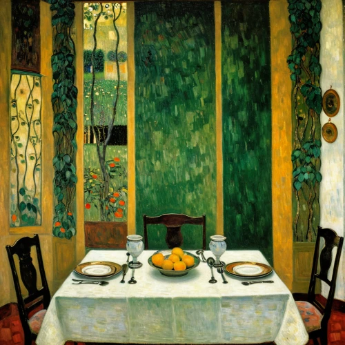 dining room,dining table,breakfast table,dining,braque francais,breakfast room,bistro,leittafel,kitchen table,the kitchen,the dining board,braque saint-germain,dining room table,food table,bistrot,a restaurant,art nouveau,vincent van gough,restaurant,café,Art,Artistic Painting,Artistic Painting 32