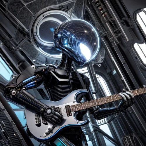 electric guitar,random access memory,guitar head,acoustic-electric guitar,minions guitar,electric bass,droid,guitar player,guitarist,bass guitar,the guitar,epiphone,guitar,robot in space,concert guitar,spacecraft,jazz guitarist,spacesuit,spaceman,guitor,Common,Common,Photography