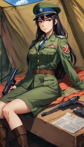 military uniform,gi,military,m4a1 carbine,ww2,rifle,war veteran,marine,type 219,combat medic,veteran,military person,stalingrad,strong military,military officer,captain p 2-5,soldier,wartime,m4a4,uniforms,Illustration,Japanese style,Japanese Style 03