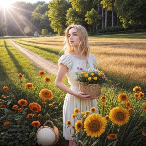 sun flowers,girl in flowers,sunflower field,yellow daisies,beautiful girl with flowers,daisies,sunflowers,sun daisies,helianthus sunbelievable,helianthus,arnica,woodland sunflower,sunflower lace background,calendula,holding flowers,sunflowers in vase,girl picking flowers,golden flowers,field of flowers,sun flower,Common,Common,Natural