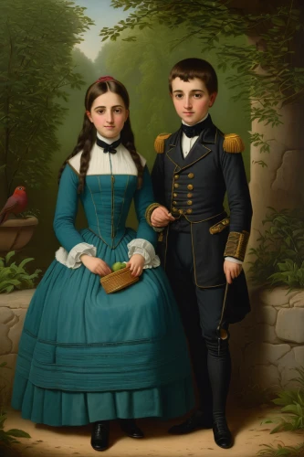 young couple,man and wife,prussian asparagus,vintage boy and girl,vintage man and woman,gothic portrait,mulberry family,parrot couple,as a couple,portrait background,wedding couple,romantic portrait,two people,little boy and girl,bougereau,boy and girl,nettle family,husband and wife,mother and father,couple,Illustration,Realistic Fantasy,Realistic Fantasy 26