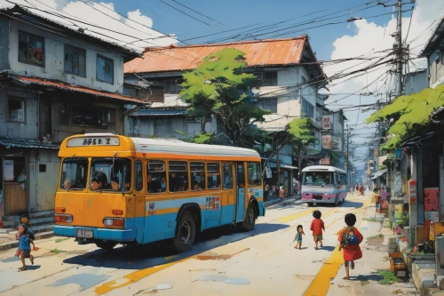 hanoi,saigon,trolleybus,trolleybuses,trolley bus,han thom,vietnam,street car,vietnam vnd,southeast asia,bangkok,hoian,school bus,ha noi,street scene,chiang mai,viet nam,city bus,yellow line,schoolbus,Conceptual Art,Sci-Fi,Sci-Fi 01